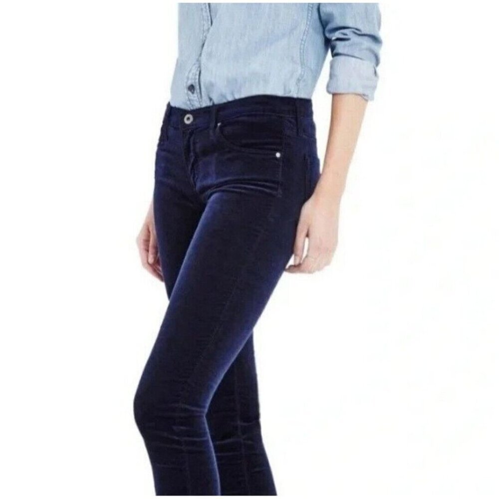 NWT Anthropologie AG Jeans Womens 26R Blue Velvet Stevie Slim Straight Ankle